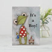 Het is een jongen! - Aankondiging van geboorte (Staand voorkant)