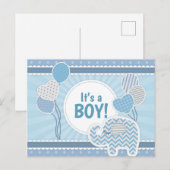 Het is een jongen aankondigingskaart (Voorkant / Achterkant)