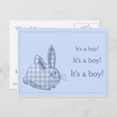 Het is een jongen! aankondigingskaart (Voorkant / Achterkant)