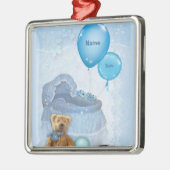 Het is een jongen! (aanpasbaar) metalen ornament (Links)