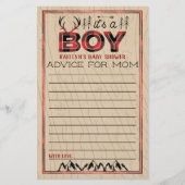 Het is een jongen! Advies voor Rustic Plaid Lumber (Voorkant)