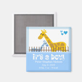 Het is een jongen Baby aankondigingsmagneet Magneet (Voorkant / Achterkant)