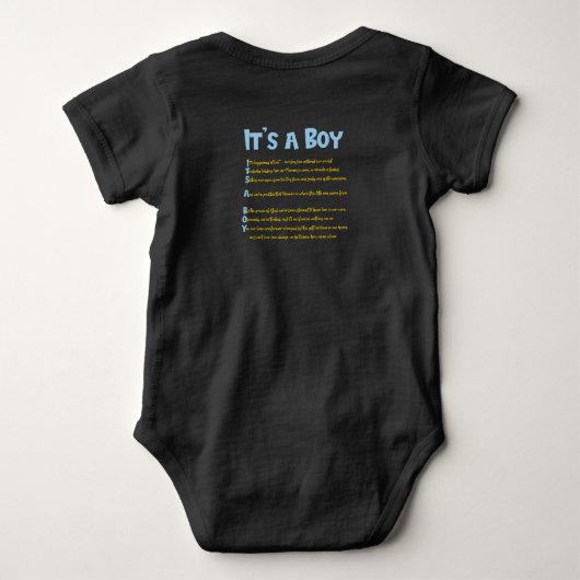 "Het is een Jongen" Baby Body Romper (Achterkant)