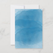 Het is een jongen Baby Borrel Blauwe Waterverf Abs Kaart (Achterkant)