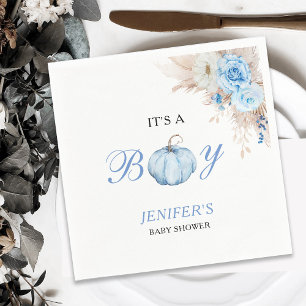 Het is een Jongen Baby Borrel Pompoen Servet