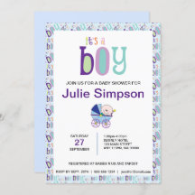 Het is een Jongen Baby Boy Shower Uitnodiging