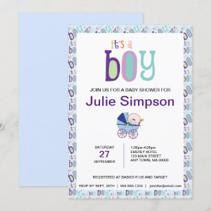 Het is een Jongen Baby Boy Shower Uitnodiging