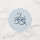 Het is een jongen! Baby Boy Teddy Beer Ballon Confetti (Kleine voorkant)