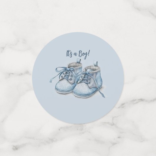 Het is een jongen! Baby Boy Teddy Beer Ballon Confetti (Kleine voorkant)