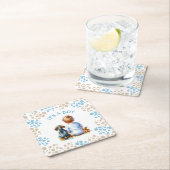 Het is een jongen | Baby en Teckel Puppy Baby show Kartonnen Onderzetters (Insitu)