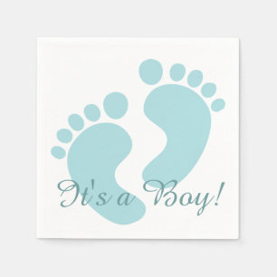 Het is een Jongen Baby Feet Announcement Paper Nap Servetten