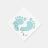 Het is een Jongen Baby Feet Announcement Paper Nap Servetten (Hoek)