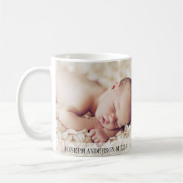 Het is een Jongen Baby Foto Geboorteaankondiging Koffiemok