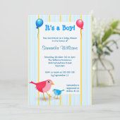 Het is een jongen Baby Geboorte Aankondiging Douch (Staand voorkant)