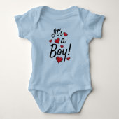 Het is een jongen! Baby Gender onthulling Baby Bod Romper (Voorkant)