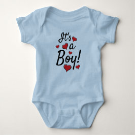 Het is een jongen! Baby Gender onthulling Baby Bod Romper