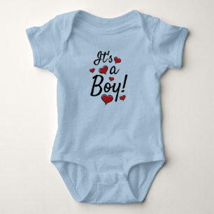 Het is een jongen! Baby Gender onthulling Baby Bod Romper