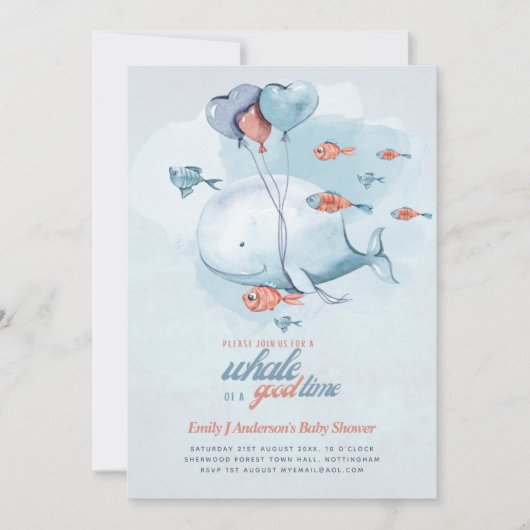 Het is een JONGEN Baby Geslacht Reveal Shower Walv Kaart (Voorkant)