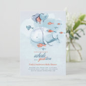 Het is een JONGEN Baby Geslacht Reveal Shower Walv Kaart (Staand voorkant)