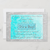 Het is een jongen, Baby is hier, geboortekaartjes Aankondiging (Achterkant)