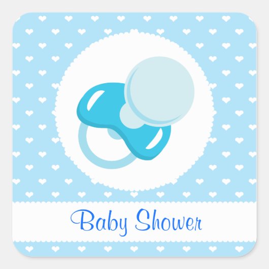 Het is een Jongen Baby Jongen Ontwerp Vierkante Sticker (Voorkant)