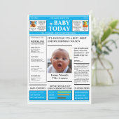 "Het is een jongen! BABY KRANT Baby Aankondiging (Staand voorkant)