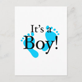 Het is een jongen - Baby, Newborn, feestvieren Aankondigingskaart