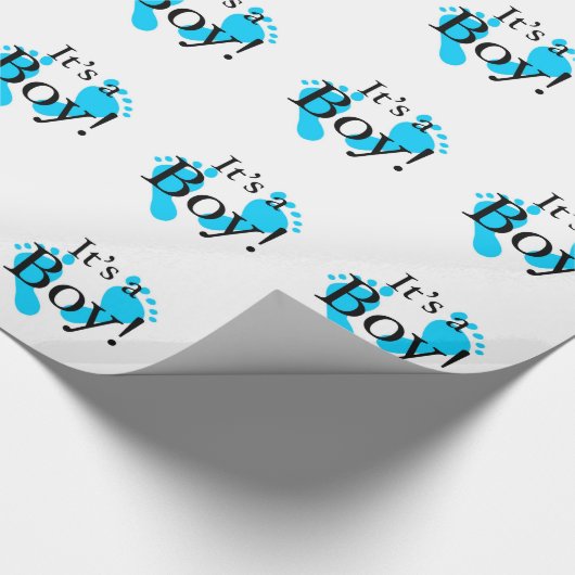 Het is een jongen - Baby, Newborn, feestvieren Cadeaupapier (Hoek)