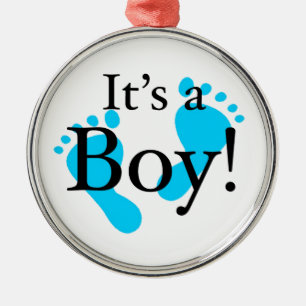 Het is een jongen - Baby, Newborn, feestvieren Metalen Ornament