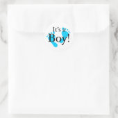 Het is een jongen - Baby, Newborn, feestvieren Ronde Sticker (Tas)