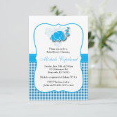 Het is een jongen | Baby olifant Kaart (Staand voorkant)