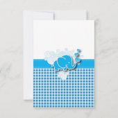 Het is een jongen | Baby olifant Kaart (Achterkant)