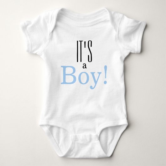Het is een jongen! Baby Onsie Romper (Voorkant)