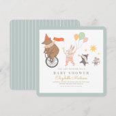 Het is een jongen Baby shower Animal Band Kaart (Voorkant / Achterkant)