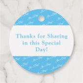 Het is een jongen!  Baby shower Bedankjes Labels (Achterkant)