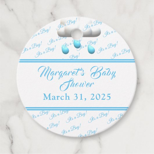 Het is een jongen!  Baby shower Bedankjes Labels (Voorkant)