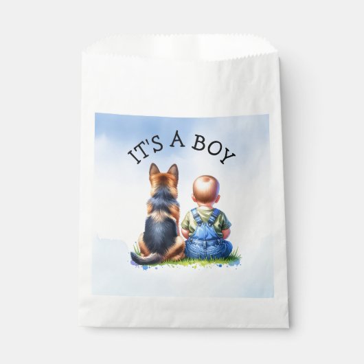 Het is een jongen! | BABY SHOWER Bedankzakje (Voorkant)