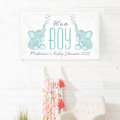 Het is een jongen baby shower bewegwijzering banne spandoek (Insitu)