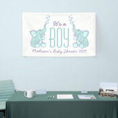 Het is een jongen baby shower bewegwijzering banne spandoek (Beurs)