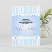 Het is een jongen - Baby shower - Blauwe hond Kaart (Staand voorkant)