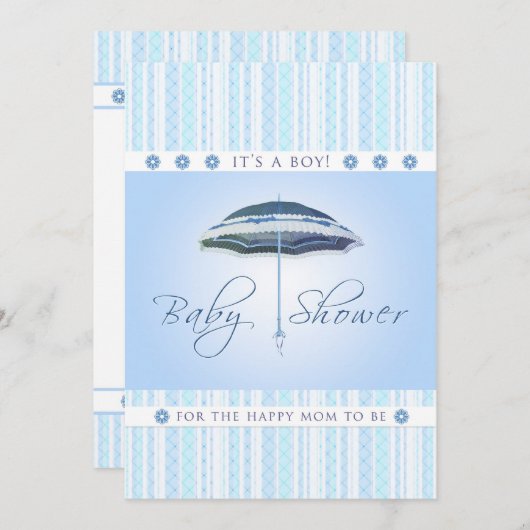 Het is een jongen - Baby shower - Blauwe hond Kaart (Voorkant / Achterkant)