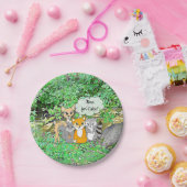 Het is een jongen! Baby shower bosdieren Papieren Bordje (Feest)