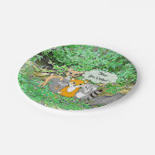 Het is een jongen! Baby shower bosdieren Papieren Bordje (Gekanteld)