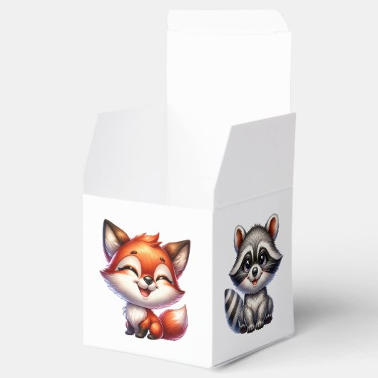 Het is een jongen | Baby shower Bosland Creatures Bedankdoosjes (Geopend)