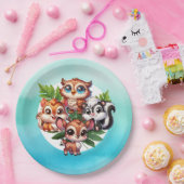 Het is een jongen | Baby shower Bosland Creatures Papieren Bordje (Feest)