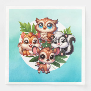 Het is een jongen   Baby shower Bosland Creatures Servet