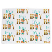 Het is een jongen baby shower Dinosaur Groot Cadeauzakje (Voorkant)