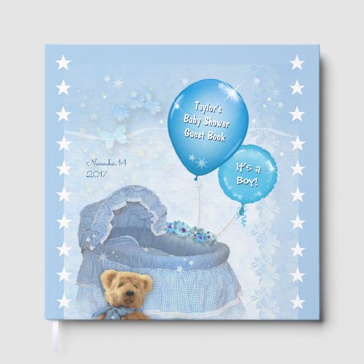 Het is een jongen! Baby Shower Gastenboek (Voorkant)