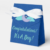 Het is een jongen! Baby shower Gefeliciteerd Favor Bedankdoosjes (Voorkant Zijde)