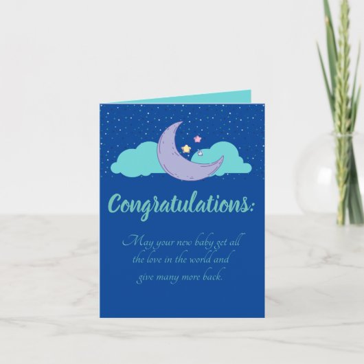Het is een jongen! Baby shower Gefeliciteerd Kaart (Voorkant)